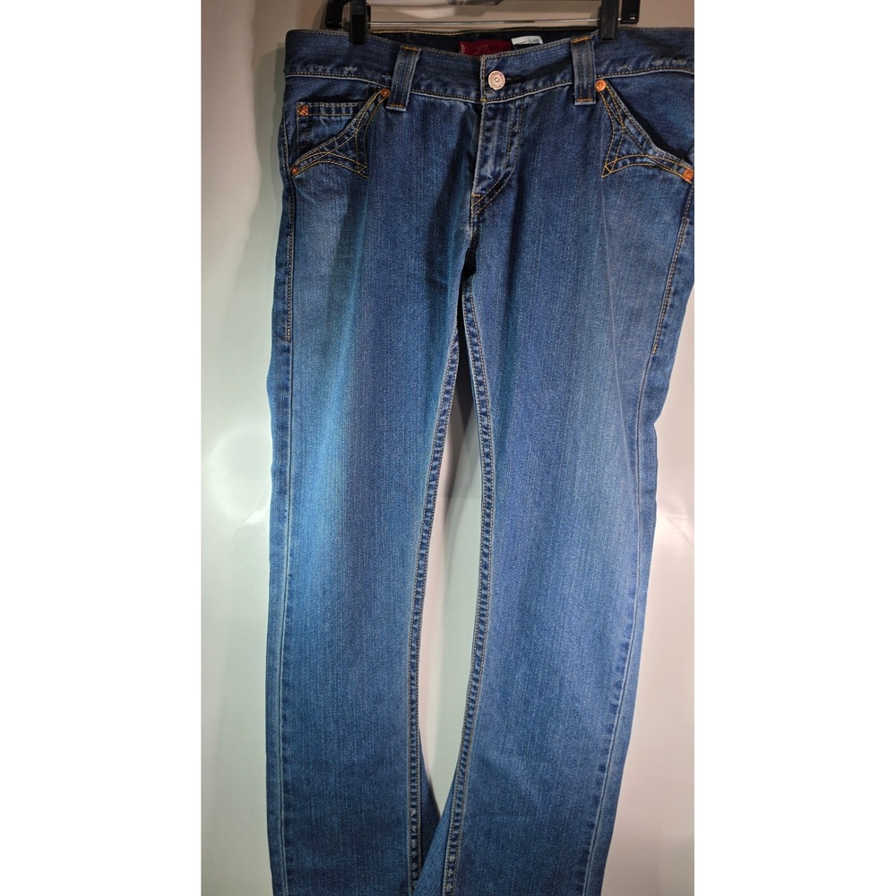 Vtg Levis Type 1 Western Boot Jeans Womens 13M Medium Wash Blue Denim Y2K Boot